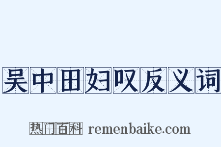 吴中田妇叹反义词是什么意思的图片
